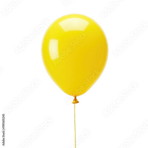 Single yellow balloon on a black background