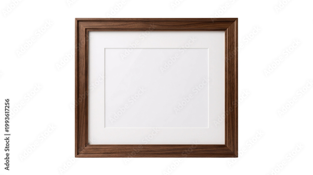 Fototapeta premium wooden frame on white