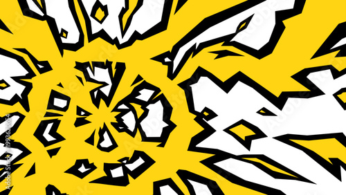 アメコミ風の左下から爆発する光のエフェクトのイラスト素材_16:9