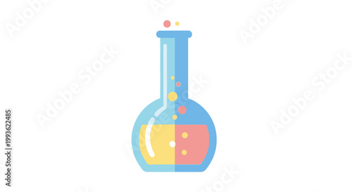 Colorful Chemical Reaction in Laboratory Flask.