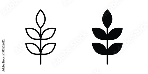 Принти на полотні Fibre icon concept. Thin line symbol. Solid icons
