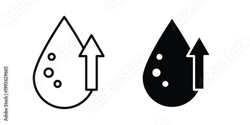 High cholesterol icon concept. Thin line symbol. Solid icons