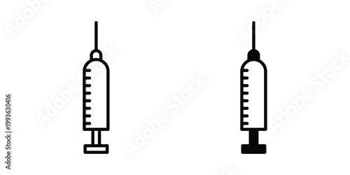 injection icon concept. Thin line symbol. Solid icons