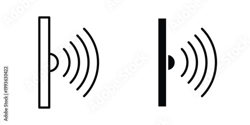 infrared light icon concept. Thin line symbol. Solid icons