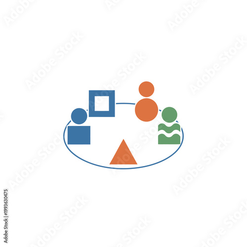 A graphic illustration of connected people.