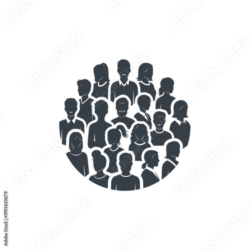Diverse group of people illustration.