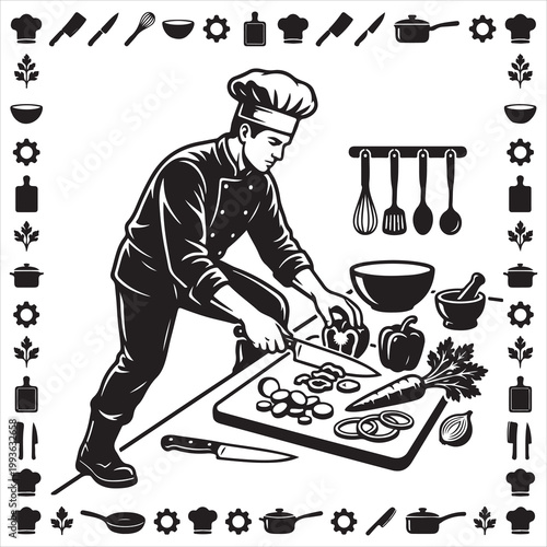 A man walking past a wall covered in graffiti near a pile of discarded items isolated on white background, Vector