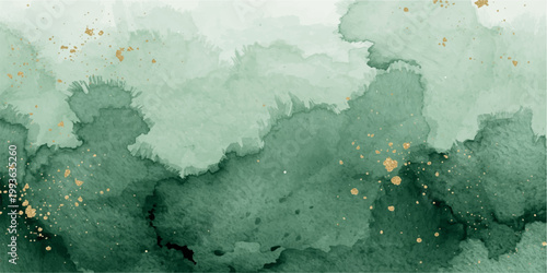 Grunge wall background with textured paint, vintage aged paper style and green rough artistic surface illustration