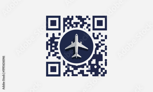  QR Code with Plane