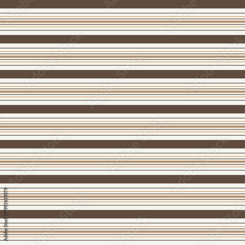 Elegant Seamless Horizontal Stripe Pattern in Brown and Beige