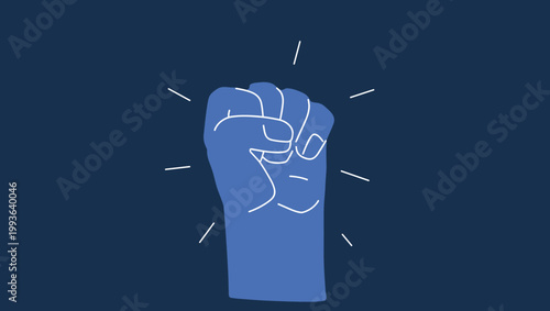 Empowering protest gesture digital art social justice abstract background inspirational unity