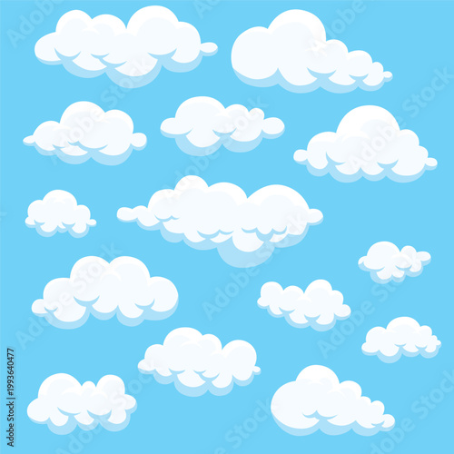 Artistic Sky Cloud Pack Elegant Cloud Shapes Bundle