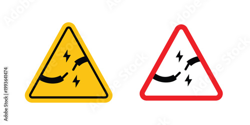 Obraz na płótnie Short circuit icon concept. Thin line symbol. Solid icons