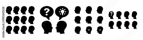 question mark and clock icons for decision making flat design vector illustration