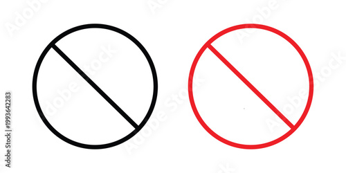 Stop sign concept. Thin line symbol. Solid icons