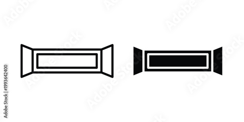Sugar stick icon concept. Thin line symbol. Solid icons