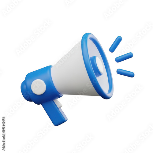 3d megaphone icon isolated on transparent background isolated on transparent background