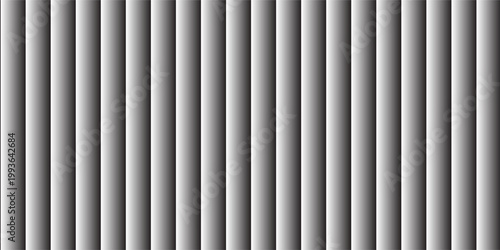 Texture of ribbed background. Silver gradient background of striped lines. Ribbed gray background. Metallic ribbed horizontal background.