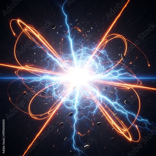 Vibrant Energy Burst - A Cosmic Display of Light and Power.