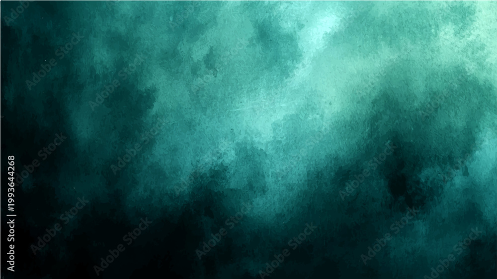 Obraz premium Vector An abstract, textural composition evokes a deep sense of mystery, with swirling turquoise hues and dramatic shadows. A masterwork of color and composition that captivates and inspires.