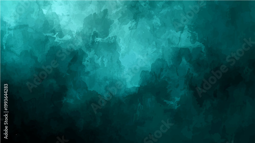 Vector Abstract teal and smoky celestial background, evoking a sense of the universe, painted with swirling shades, capturing cosmic dust and nebulae.