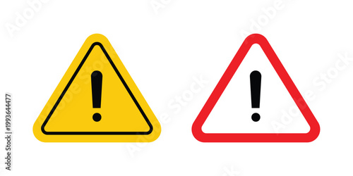 Warning attention sign concept. Thin line symbol. Solid icons