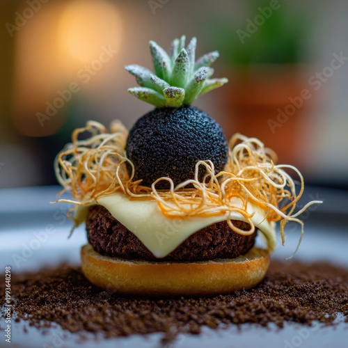 Creative Dessert With Pineapple Hair