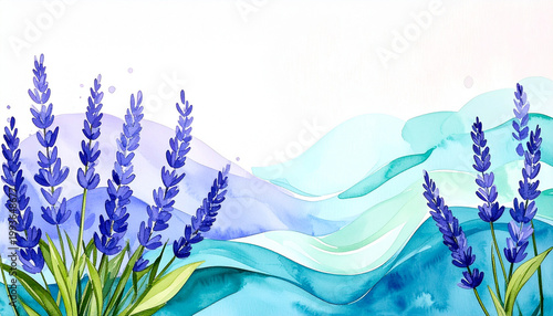 blue floral background