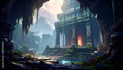 old temple ruins in the jungle