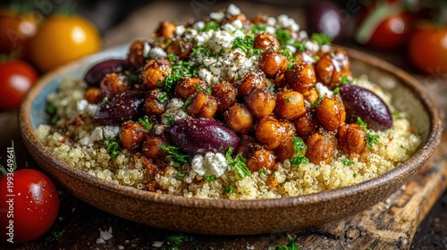 Wholesome Grain Bowl With Chickpeas And Herbs