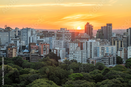 Moinhos de Vento neighborhood at sunset