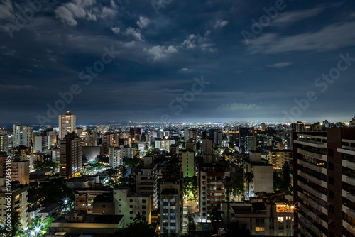 North zone of Porto Alegre city at night