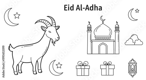 Goat for Eid Al-Adha Celebration.