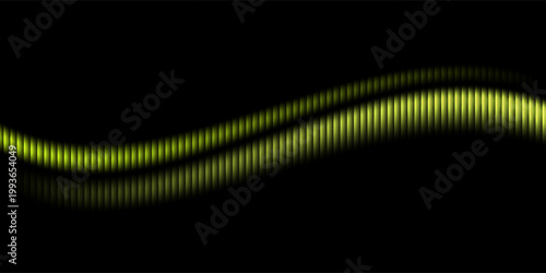 Dark yellow neon gradient ribbed glass. Vector ribbed glass texture background. Mesh gradient. acrylic ribbed bath surface. Reeded glass background semitransparent overlay. Bath wall window