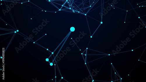 Abstract concepts of cybersecurity technology and digital data protection. Protect internet network connection with polygons, dots and lines.