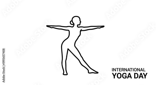 Woman doing yoga in Warrior Pose.