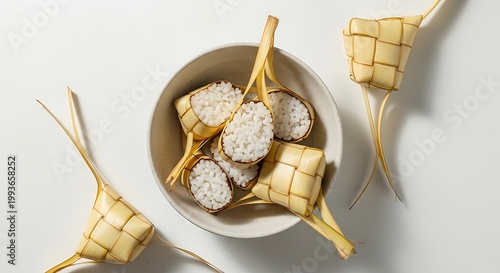 Traditional Indonesian coconut rice desserts.
