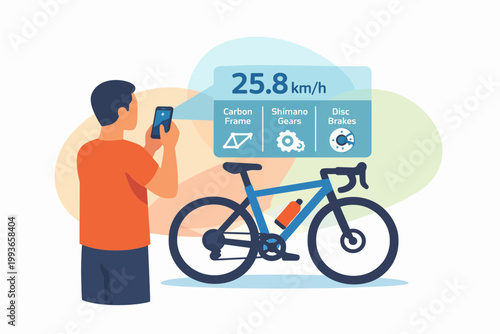 Augmented reality retail app for bicycle specifications