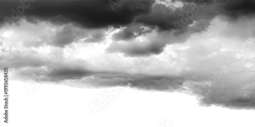Foto Dramatic storm clouds on transparent background, dark moody thundercloud overlay
