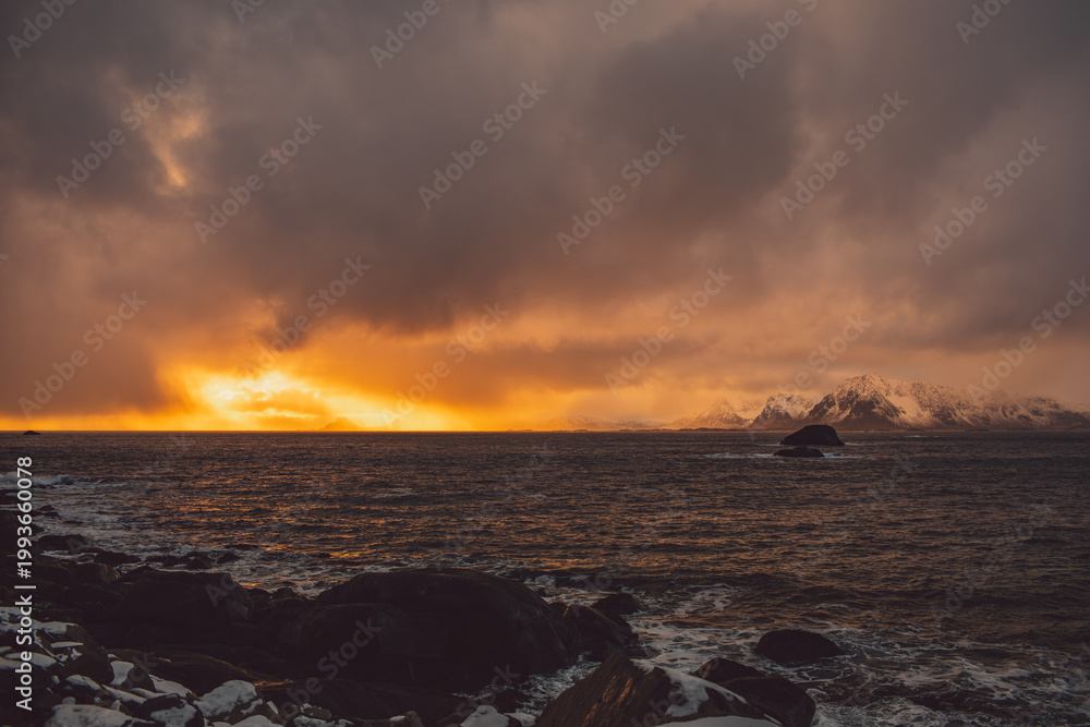 Obraz premium Lofoten islands in winter