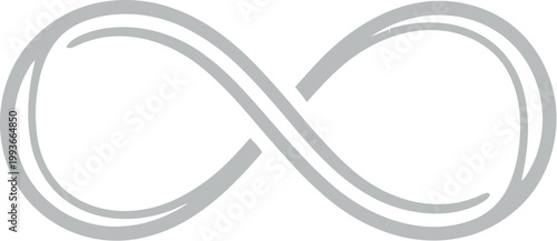 Minimalist infinity symbol displayed with elegant silver lines set against a clean dark textured background to represent the concept of eternal life and endless possibilities today