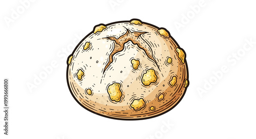 A vector illustration of a cracked earth or planet surface