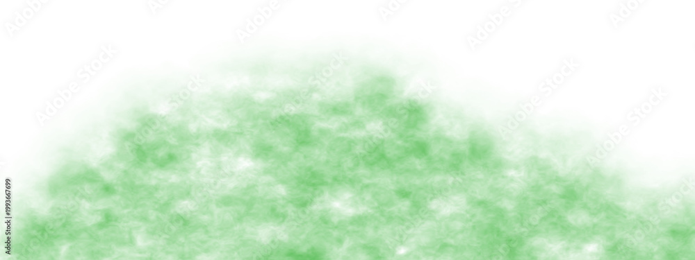 Naklejka premium Green steam smoke on transparent background. abstract Green smoke texture on PNG background for design and covering