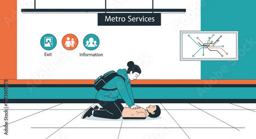 CPR Training in Metro Station: Life Saving Emergency Response