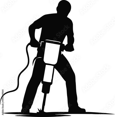 vector illustration of a labour man