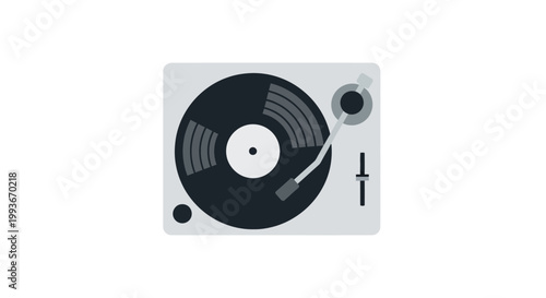 Turntable vinyl record player device.