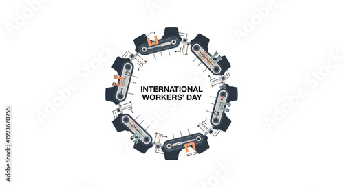 Workers Day Labor Celebration Symbol.