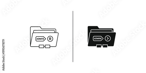 Comparison of read and admin access permissions in folder icons