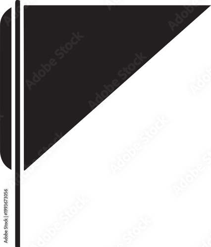 Flag icon serves as a graphical representation for marking goals or indicating points of interest on a digital map interface.