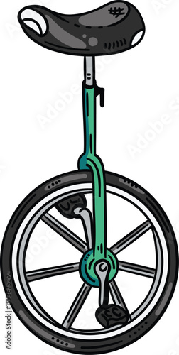 Unicycle vector illustration